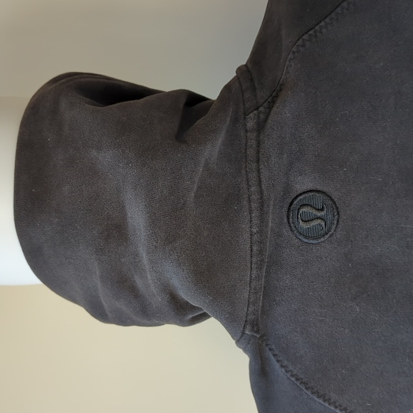 LULULEMON ATHLETICA WOMEN'S BLACK LOGO ZIP COTTON  JACKET - Picture 9 of 13